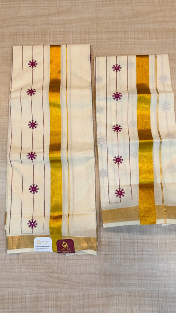 Cotton Set Mundu | GS140