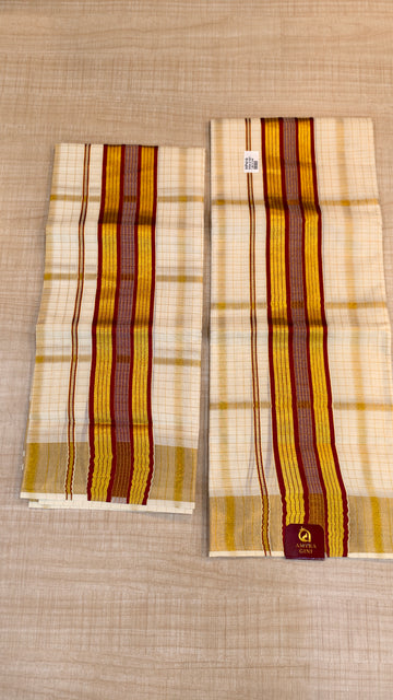 Cotton Set Mundu|GS297
