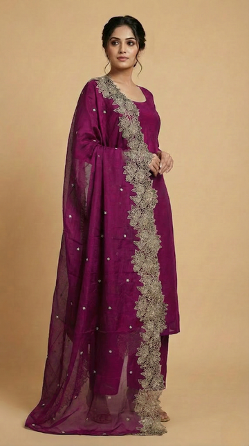 Viscose Organza Salwar | P0139
