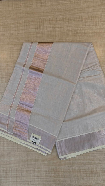 Rose Gold Kerala Saree | AS3322