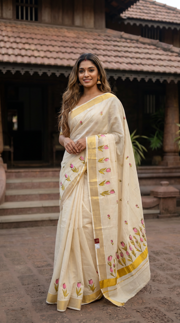 Tissue Kerala Saree | GS52