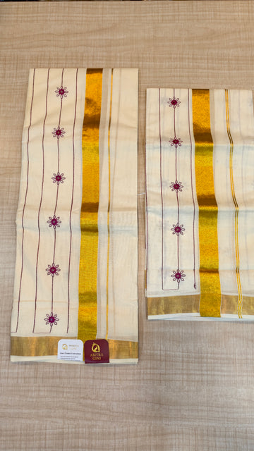 Cotton Set Mundu|GS145