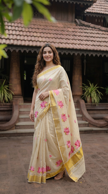 Tissue Kerala Saree|GS29