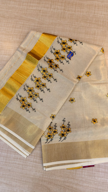 Tissue Kerala Saree | GS79