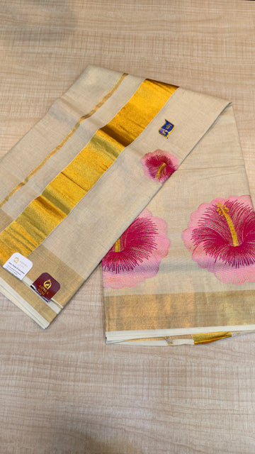 Tissue Kerala Saree | GS64