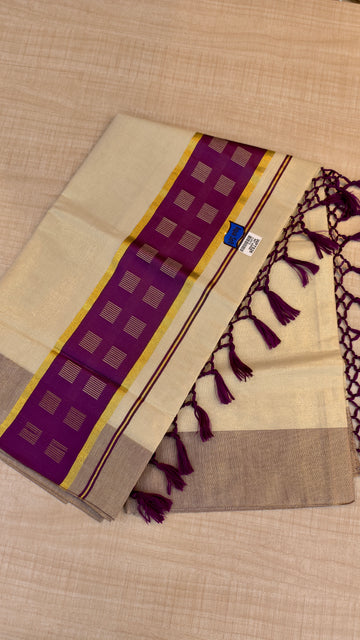 Tissue Kerala Saree|GS90