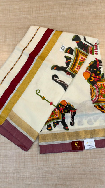 Cotton Kerala Saree | GS274