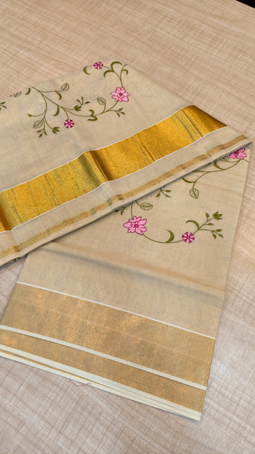 Tissue Kerala Saree|GS74