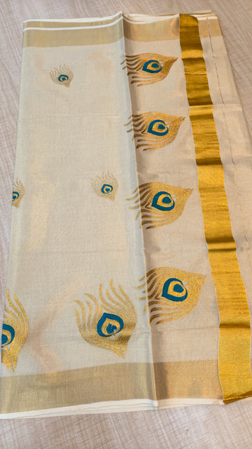 Tissue Kerala Saree|GS218