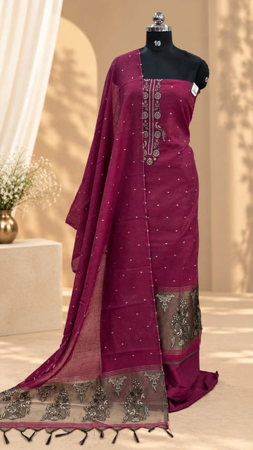 Semi Chanderi Salwar | PA441