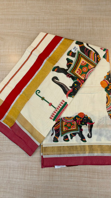 Cotton Kerala Saree |GS271