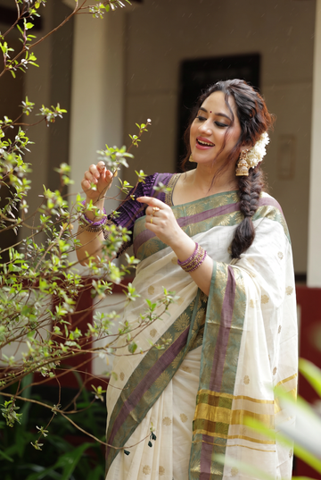 PreBooking |Dispatch on July 20th|  Kerala Cotton Saree | GS401