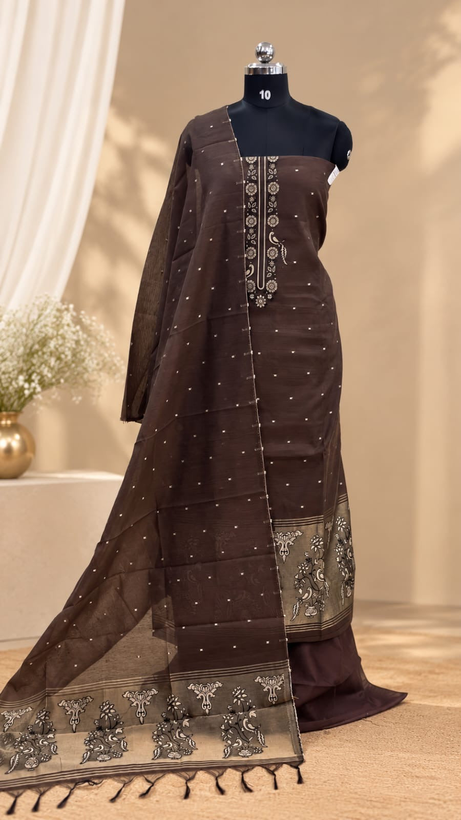 Semi Chanderi Salwar | PA441