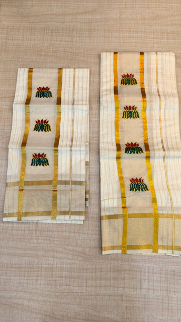 Cotton Set Mundu|GS300