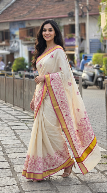 Cotton Kerala Saree|PM840