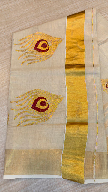 Tissue Kerala Saree | GS220