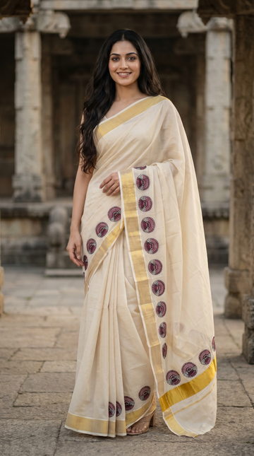Tissue Kerala Saree |GS96