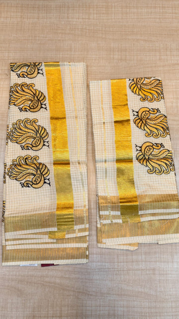 Cotton Set Mundu | GS161