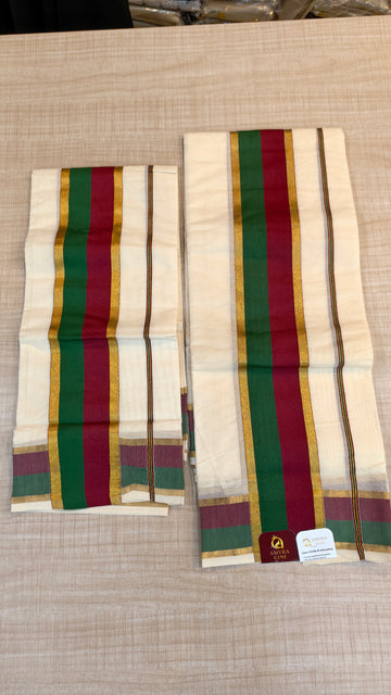 Cotton Set Mundu|GS301