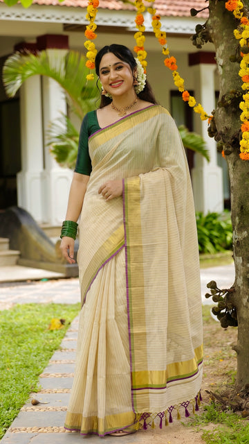Tissue Kerala Saree | GS136