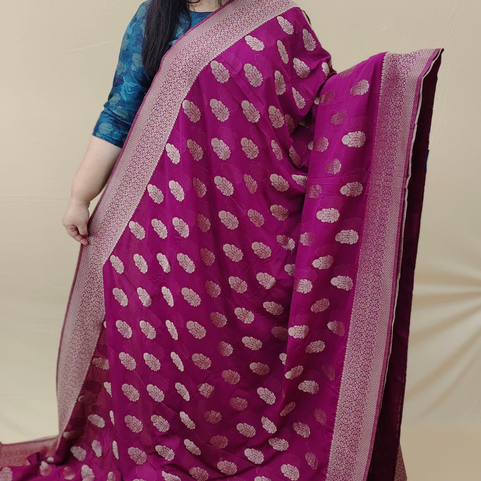 Georgette Banarasi Saree | AG111