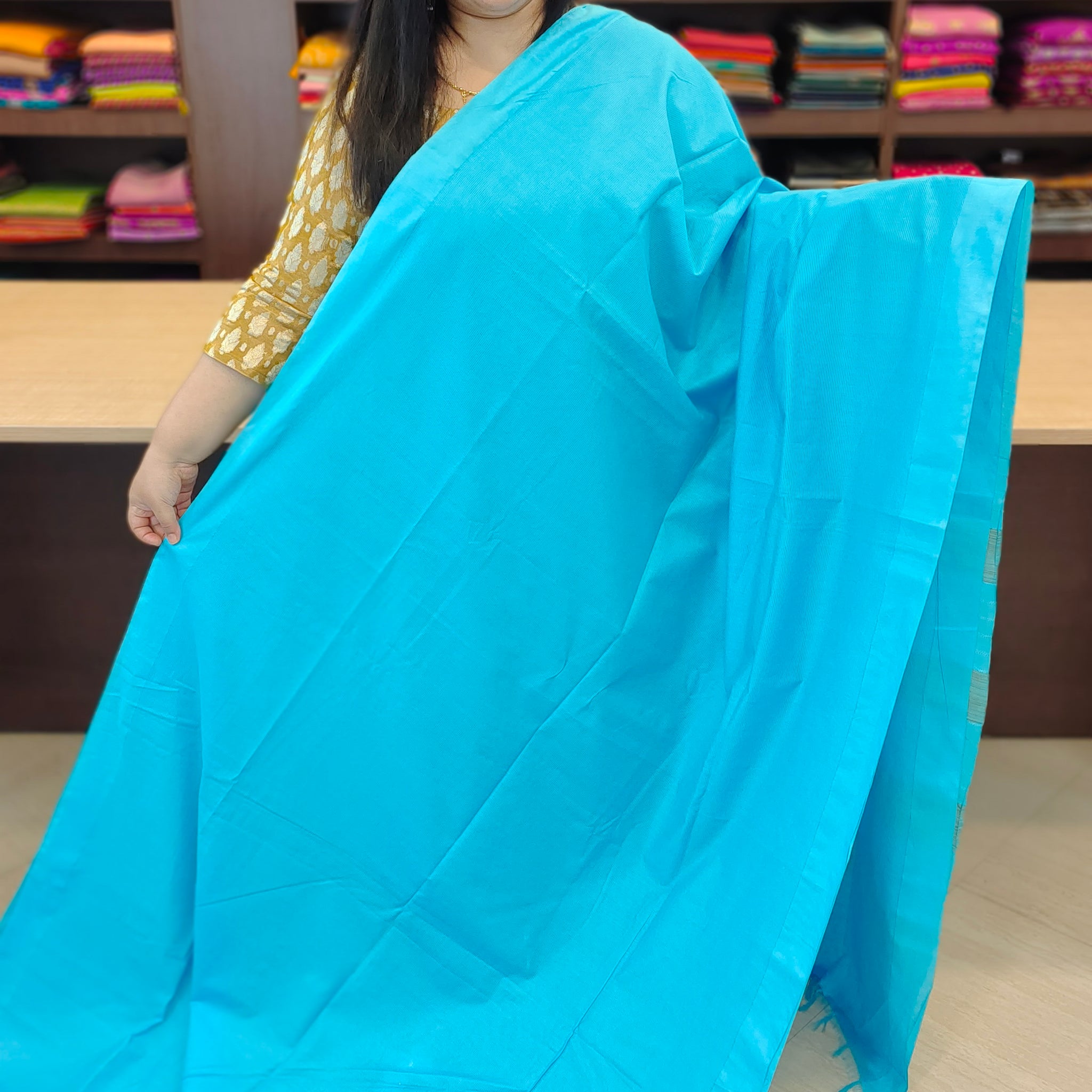 Semi Tussar Saree | ZA124