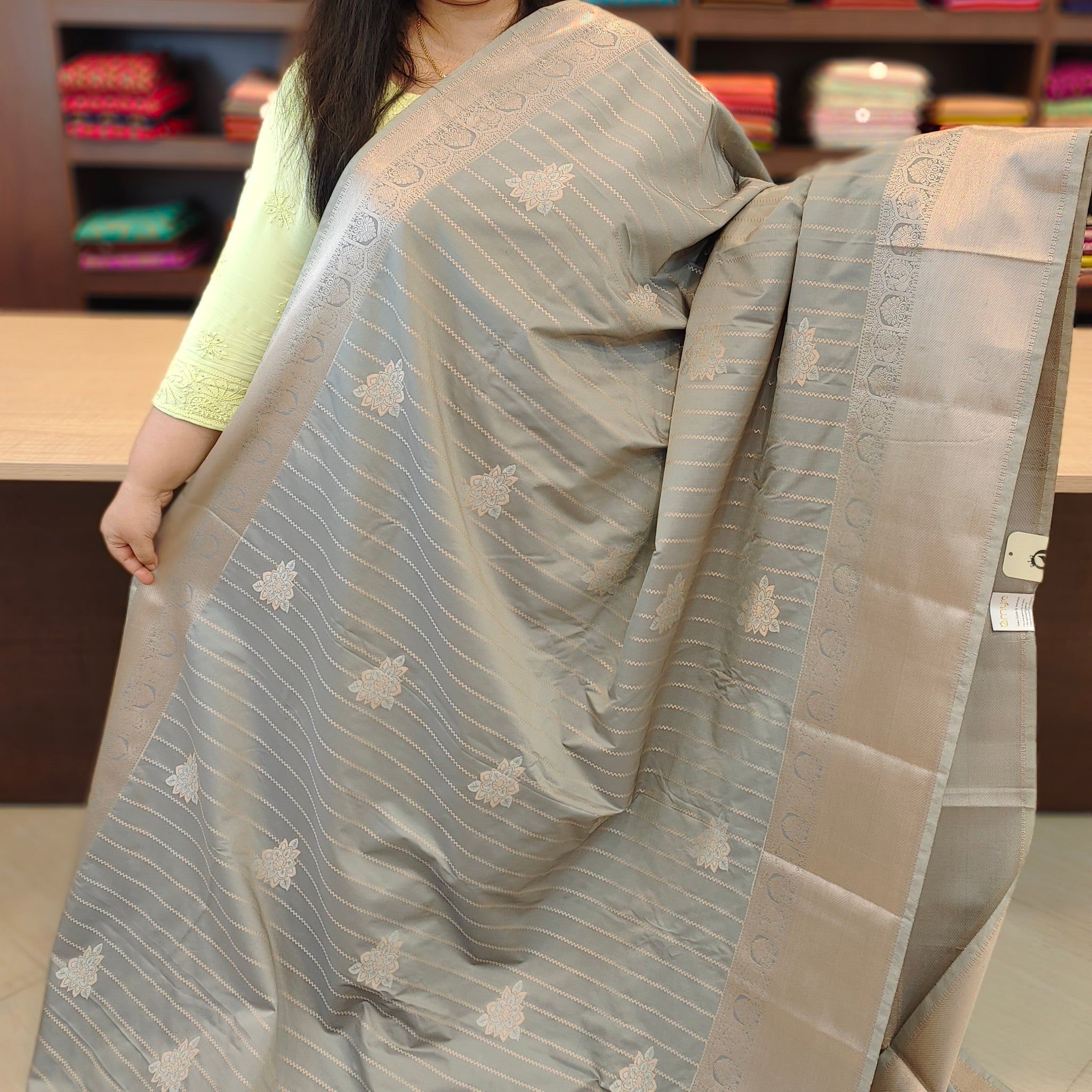 Semi Kanjivaram Saree | AMS443