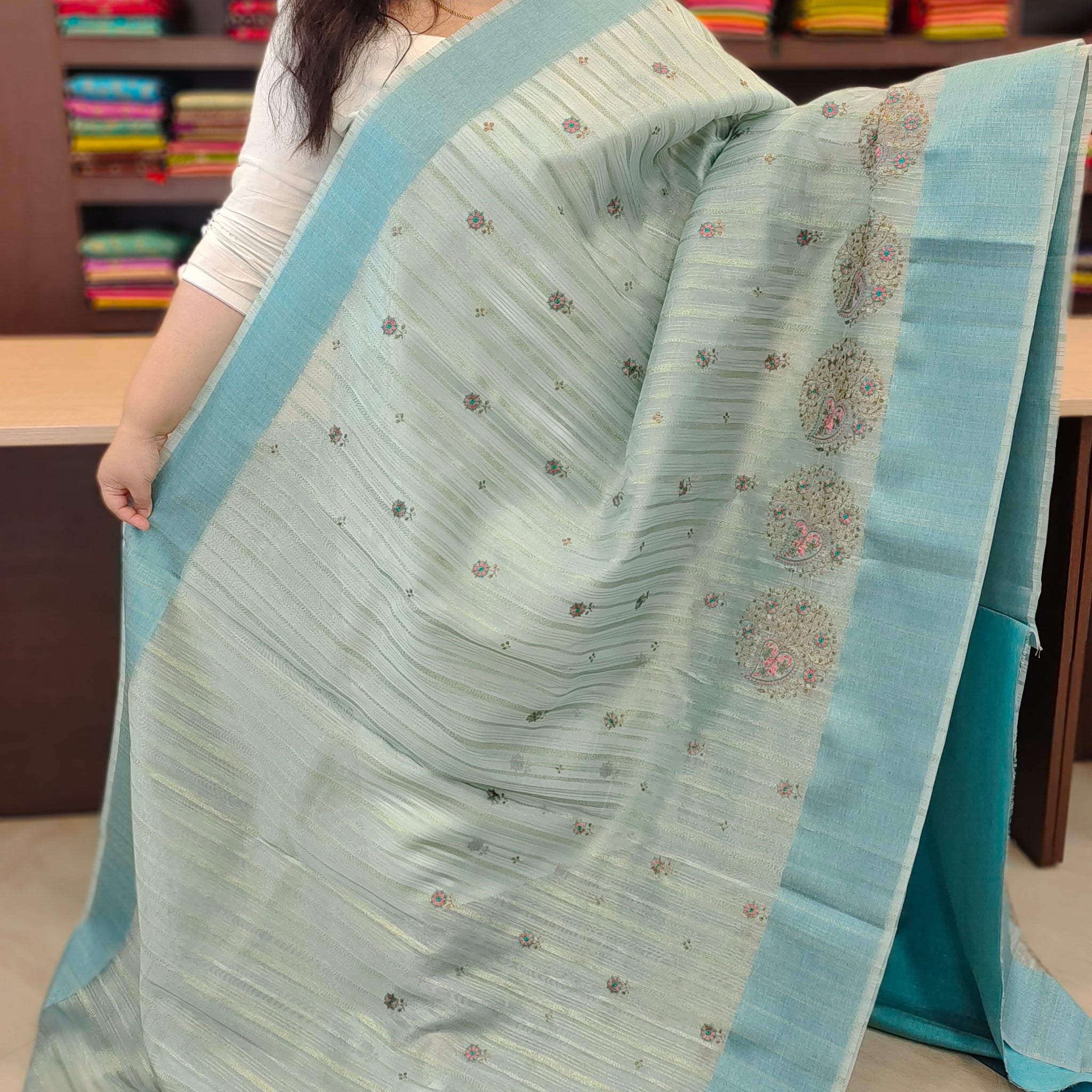 Tissue Organza Saree | AMS349