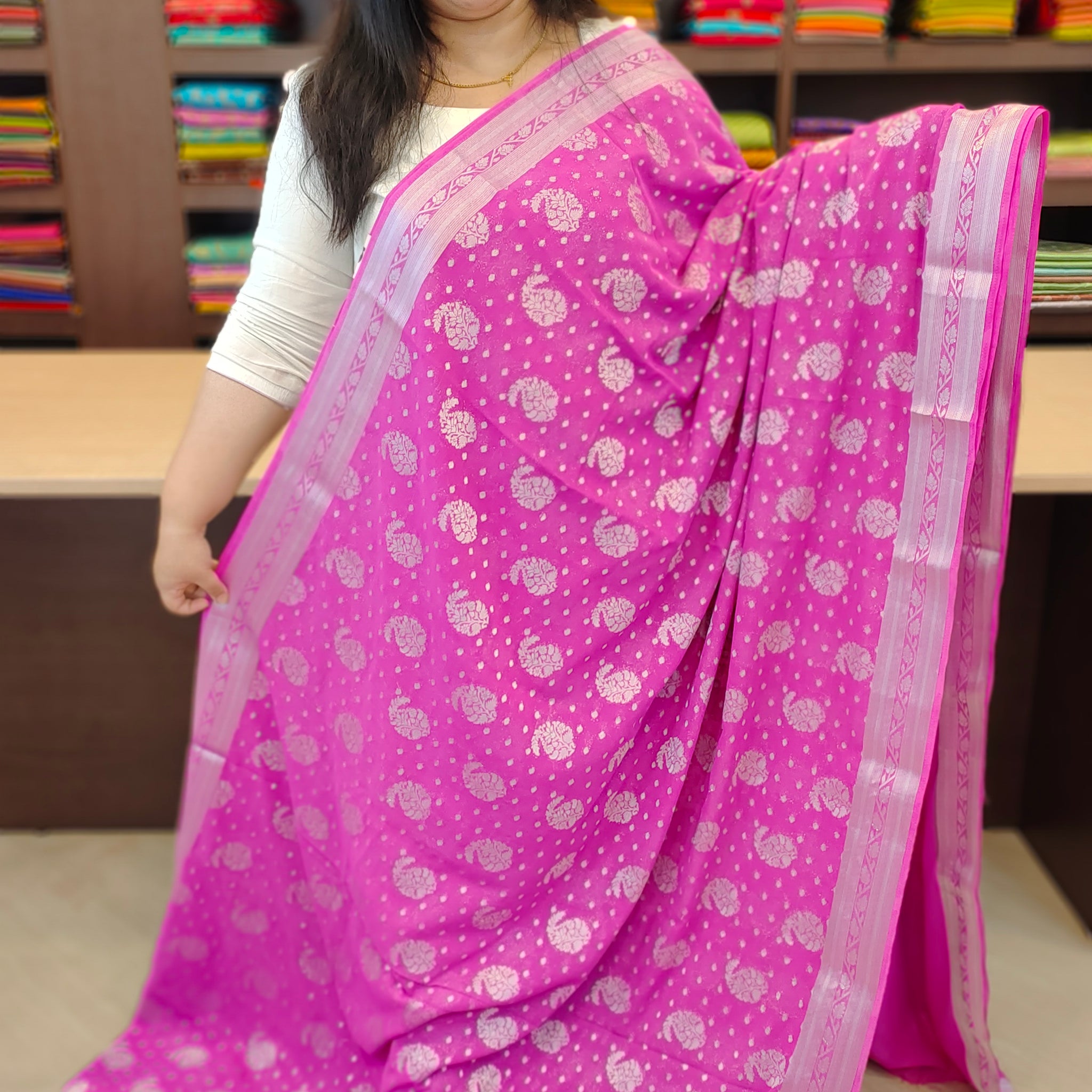 Georgette Banarasi Saree | RT187