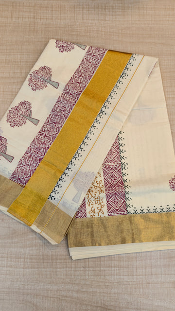 Cotton Kerala Saree | GS452
