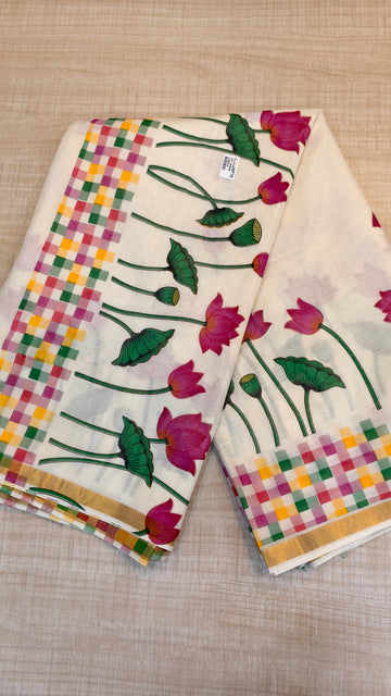 Cotton Kerala Saree | GS690