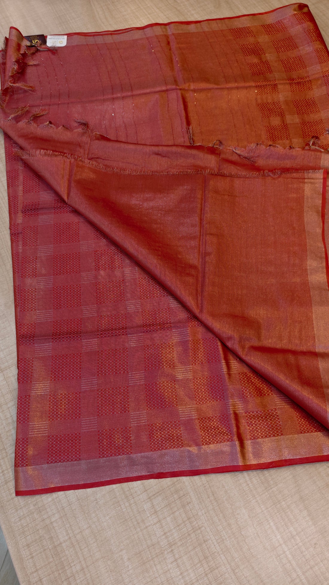 Tissue Tusser Saree | ZA100