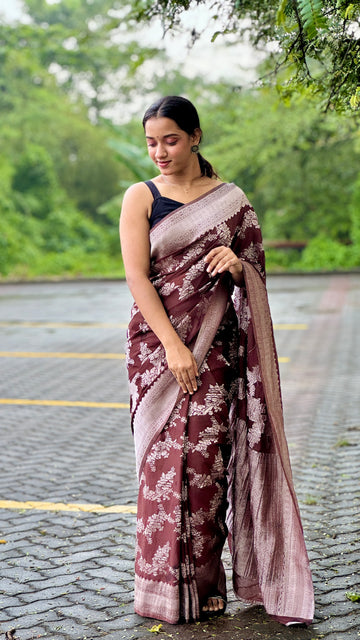 Crape Banarasi Saree | AG116