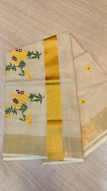 Tissue Kerala Saree | GS475