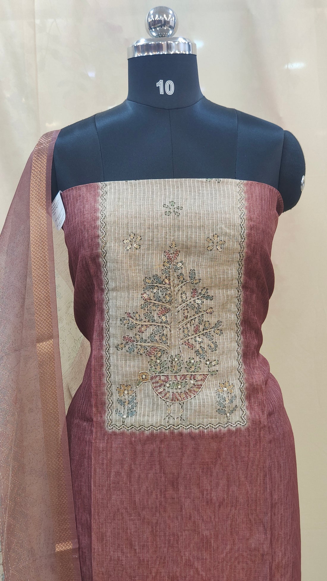 Semi Chanderi Salwar| P1232