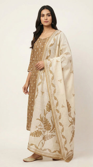 Semi Chanderi Salwar | P0137