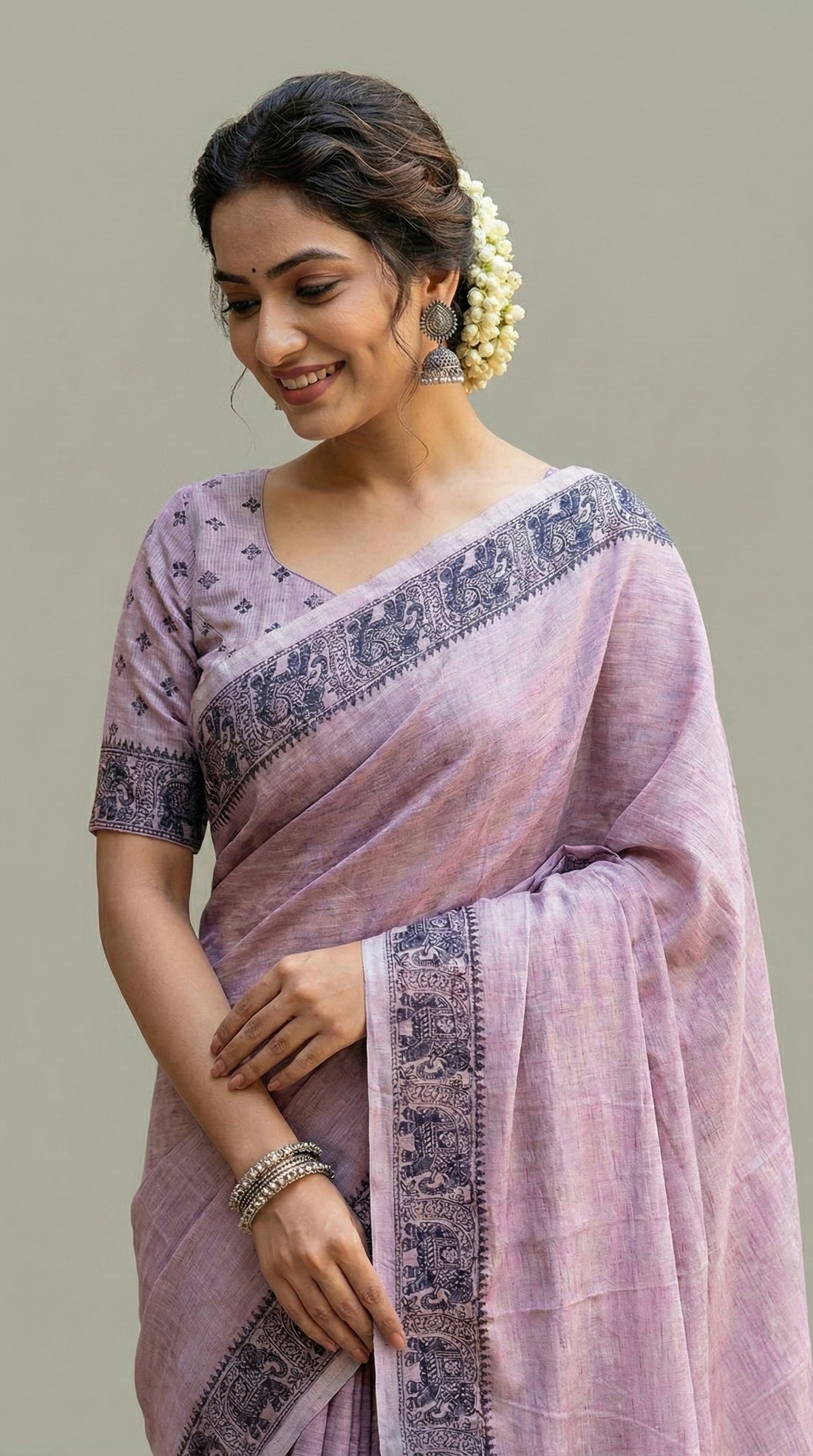 Linen Cotton  Saree | SA1103