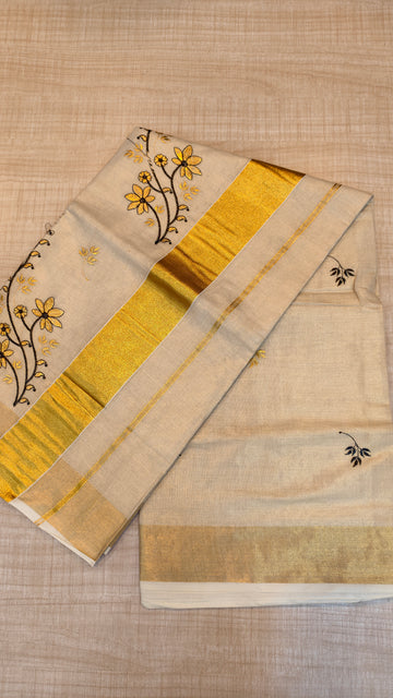 Tissue Kerala Saree | GS487