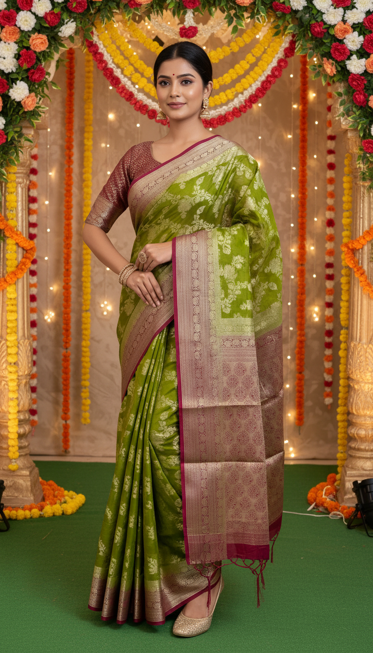 Georgette Banarasi Saree | DC902