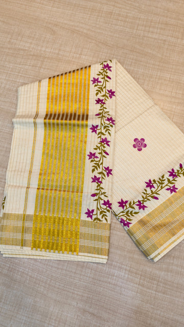 Cotton Kerala Saree | GS490