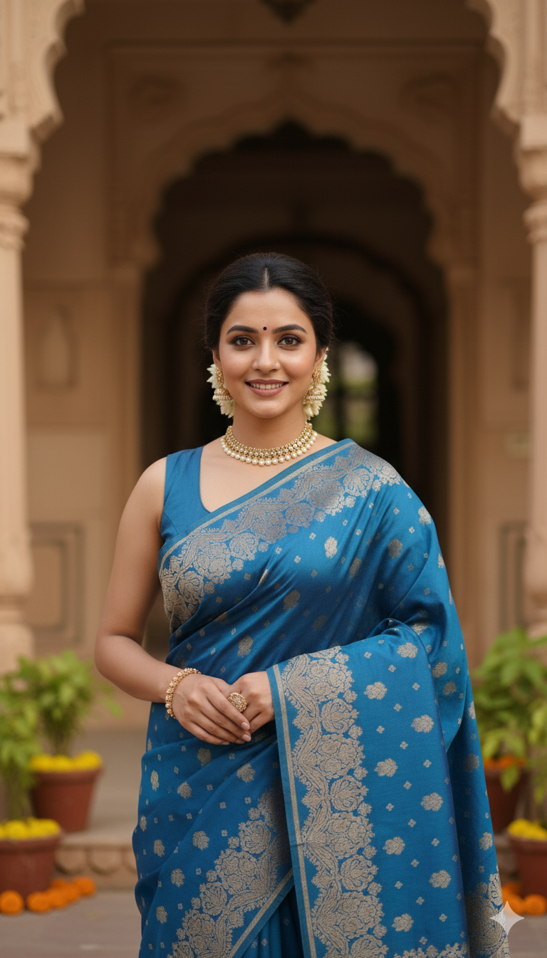 Semi Banarasi Saree | DC910