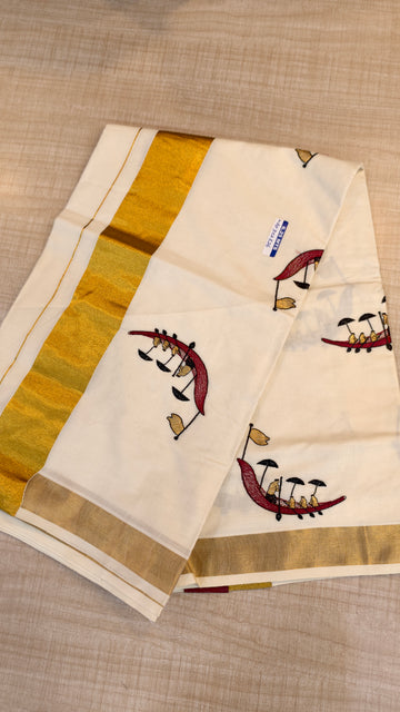 Cotton Kerala saree|GS934