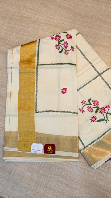 Cotton Kerala Saree | GS14