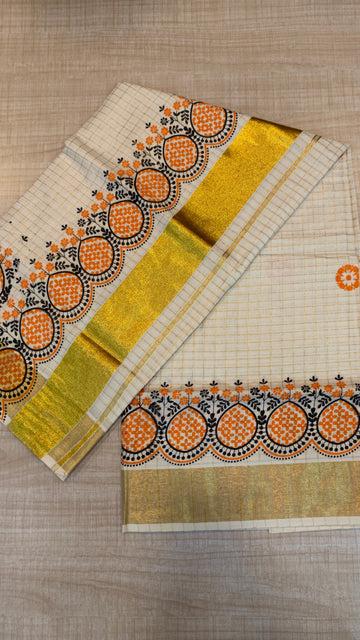 Cotton Kerala Saree | GS550