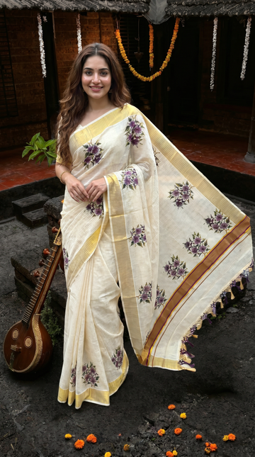 Cotton Kerala Saree | GS249