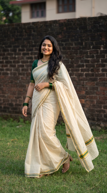 Cotton Kerala Saree | GS336