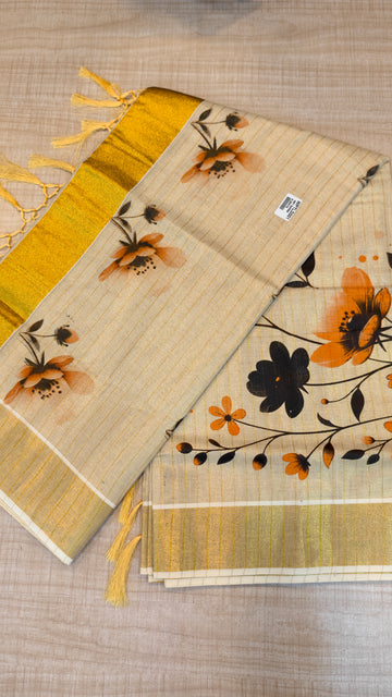 Tissue Kerala Saree | GS404