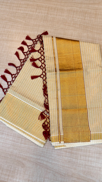 Tissue Kerala Saree | GS458