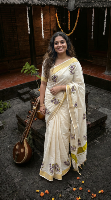 Cotton Kerala Saree | GS250