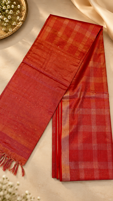 Tissue Tusser Saree | ZA100